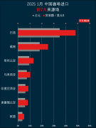 一图看懂 2025年1月 咖啡进口前7大来历地